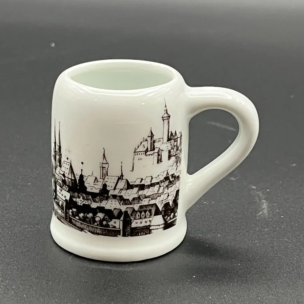 Vintage Royal Porzellan Bavaria KPM Western Germany Miniature Beer Stein 2 x 1‎